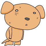 落ち込む犬のイラスト