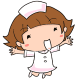 喜ぶ看護師のイラスト