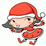 サンタクロースの女の子のイラスト