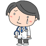泣く研修医のイラスト
