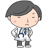 考える医者のイラスト