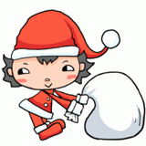 サンタクロースの男の子のイラスト
