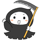 挨拶する死神のイラスト