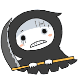 落ち込む死神のイラスト