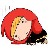 絶望する赤ずきんのイラスト
