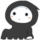 無表情の死神の子供のイラスト