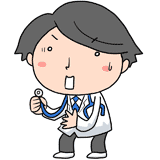 驚く研修医のイラスト