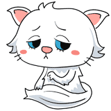 困るペルシャ猫のイラスト