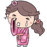 泣く浴衣の少女のイラスト