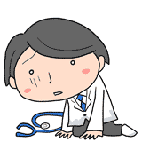 落ち込む研修医のイラスト