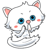 驚くペルシャ猫のイラスト