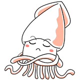 悩むイカのイラスト