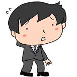 困るサラリーマンのイラスト