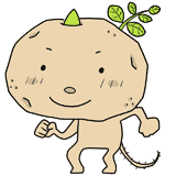 小躍りするじゃがいものイラスト