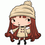 ニット帽のJKのイラスト
