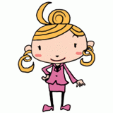 笑顔のOLのイラスト