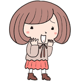 楽しそうに笑うボブのゆるふわ女子のイラスト