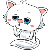 考えるペルシャ猫のイラスト