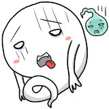 落ち込む昔ながらのお化けのイラスト