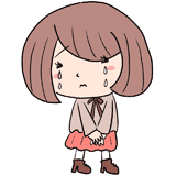 泣くボブのゆるふわ女子のイラスト