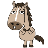 楽しそうな馬のイラスト