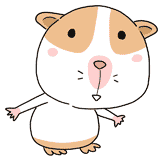 笑顔のモルモットのイラスト