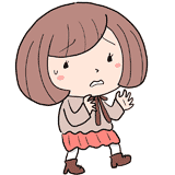 困るボブのゆるふわ女子のイラスト