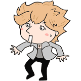 驚くホストのイラスト