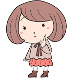 考えるボブのゆるふわ女子のイラスト