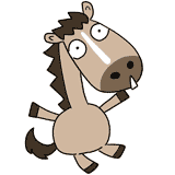 驚く馬のイラスト