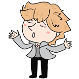お手上げ状態のホストのイラスト