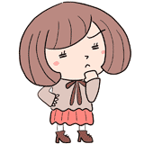悩むボブのゆるふわ女子のイラスト