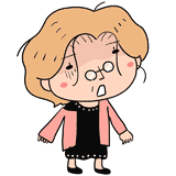 放心状態のおばあさんのイラスト