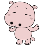 呆れるカバのイラスト