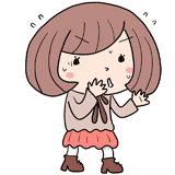 慌てるボブのゆるふわ女子のイラスト