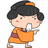 怒る江戸の町娘のイラスト