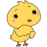 考えるヒヨコのイラスト