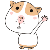 怒るモルモットのイラスト
