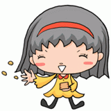 豆まく女の子のイラスト