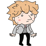 緊張するホストのイラスト