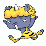 逃げる鬼のイラスト