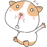 驚くモルモットのイラスト
