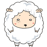 落ち込む羊のイラスト