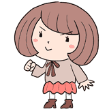 「頑張る！」ボブのゆるふわ女子のイラスト