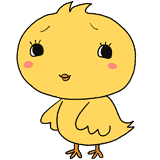 イラッとくる笑顔のヒヨコのイラスト