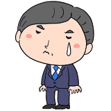 泣くスーツのおじさんのイラスト
