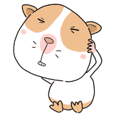 悩むモルモットのイラスト