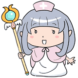 笑顔の白魔法使いのイラスト