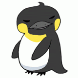 目付きの悪いペンギンのイラスト