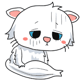落ちこむペルシャ猫のイラスト